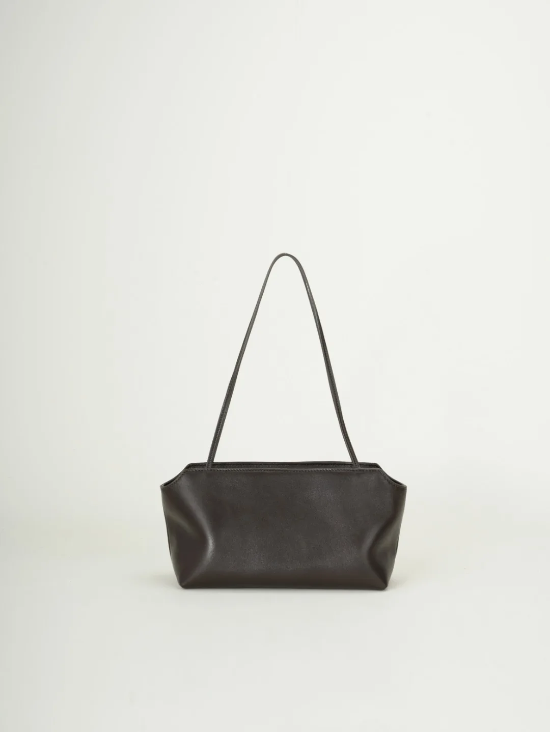 Therow Voll-Leder Terrasse Langgriff-Tragetasche Minimalistischer Stil Pendler-Handtasche Einzel-Schulter Unterarm-Tasche Image