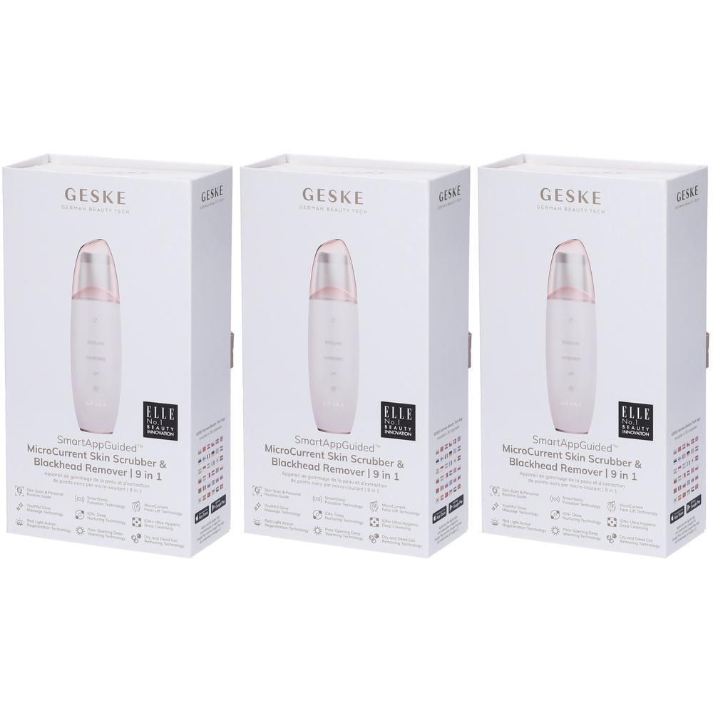 GESKE MicroCurrent Skin Scrubber & Blackhead Remover | 9 In 1 Starligh