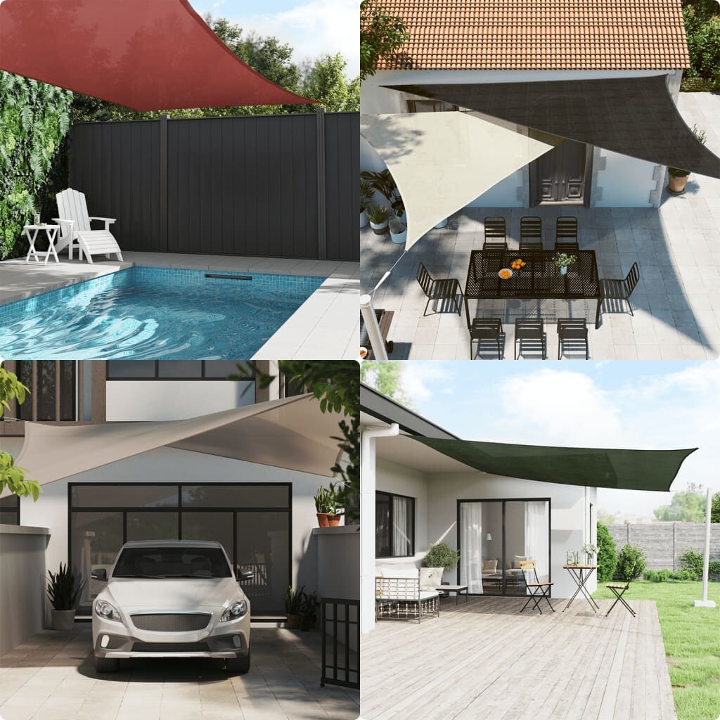 vidaXL Sonnensegel 160 g/m² Anthrazit 3x3x3 m HDPE Modell Solis Image