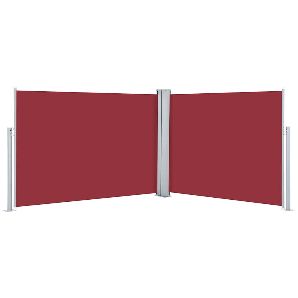 vidaXL Ausziehbare Seitenmarkise Rot 120 x 1000 cm Image