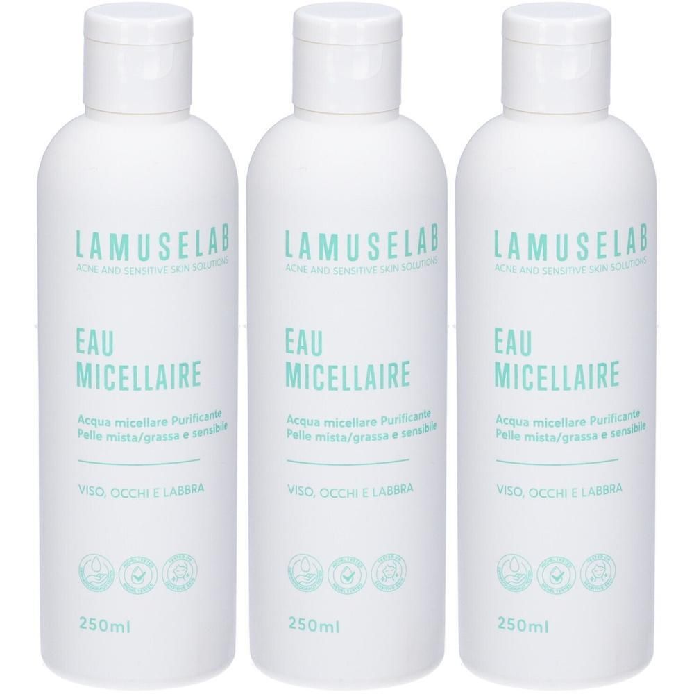 Lamuselab Acqua Micellare Purificante 250 ml 3x250 Detergente