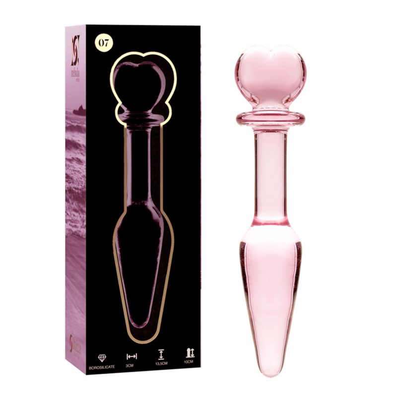 Modello 7 anal stecker borosilikatglas 13,5 x 3 cm rosa 1 St