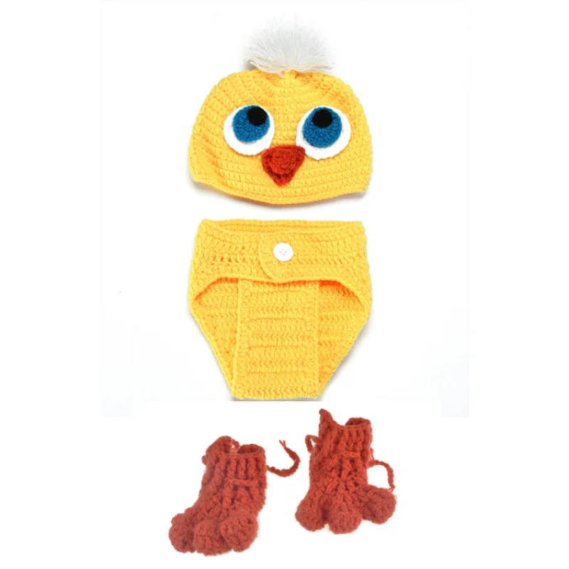 0-6M Neugeborenen Baby Kleidung Fotografie Requisiten Neue Mädchen Jungen Handgemachte Huhn Kostüm Baby Kleidung Zubehör Geschenk für Babys Image
