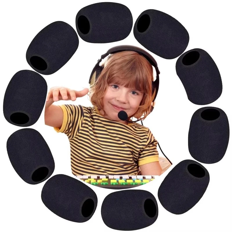5-30 Stück Mini-Mikrofon-Schaumstoffabdeckungen, Mikrofon-Schutzabdeckungen, Ersatz-Headset-Windschutz-Schwammabdeckungen, Mikrofonabdeckungen für Mikrofone Image