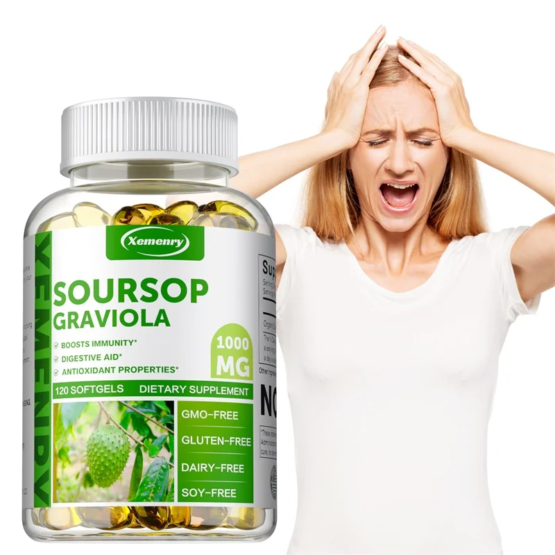 Soursop Graviola Capsules - Supports Healthy Cell Growth, Support Emotional Health, Relax, Liver and Sleep, Strengthen Immunity