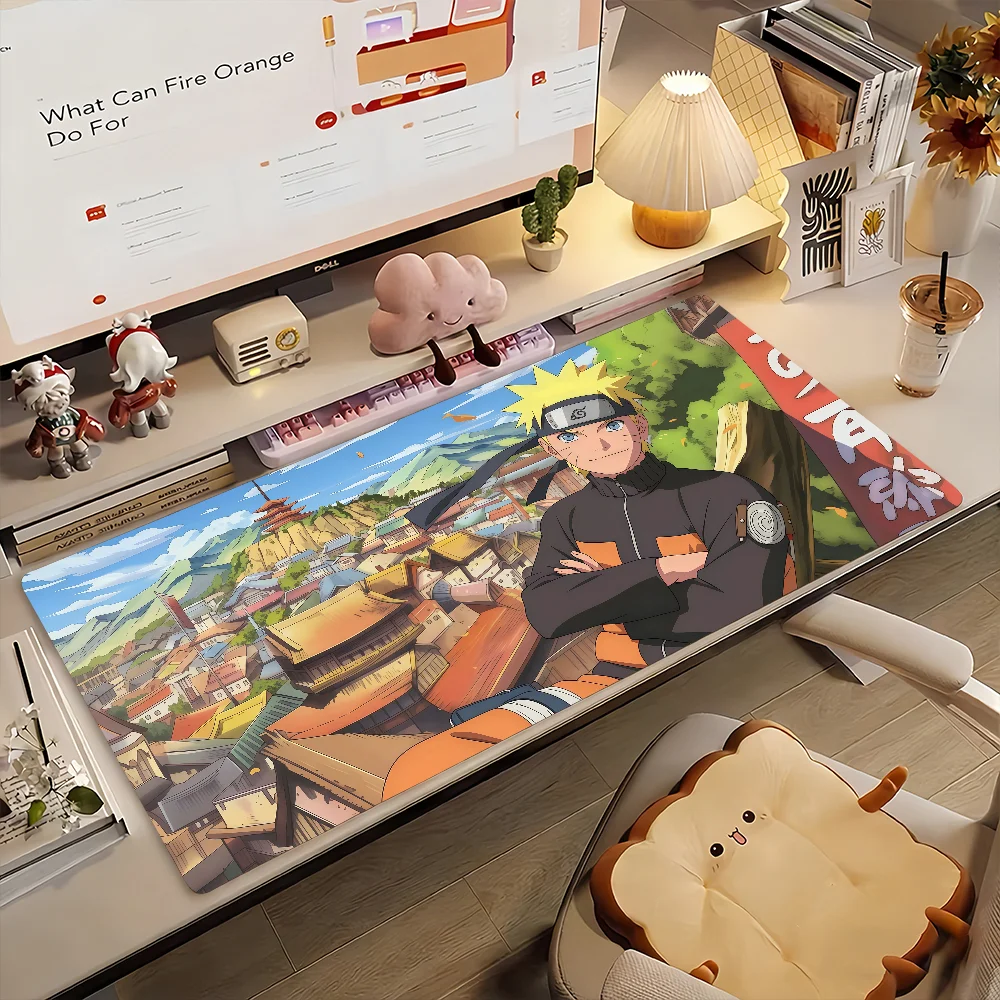 N-Naruto-S Uzumaki N-Naruto Mauspad, rutschfeste Gummi-Gamer-Balance-Computermatte, Dekoration, Schreibtischunterlage, Laptop, Büro, groß Image