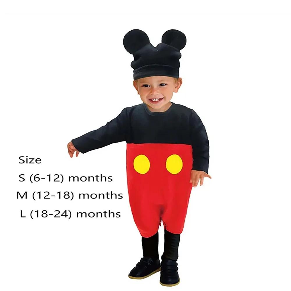 S/M/L Größen Süßes Mickey-Kostüm, Cosplay, Halloween, Baby- und Kleinkind-Kostüm, Ball für Jungen, Cartoon-Overall