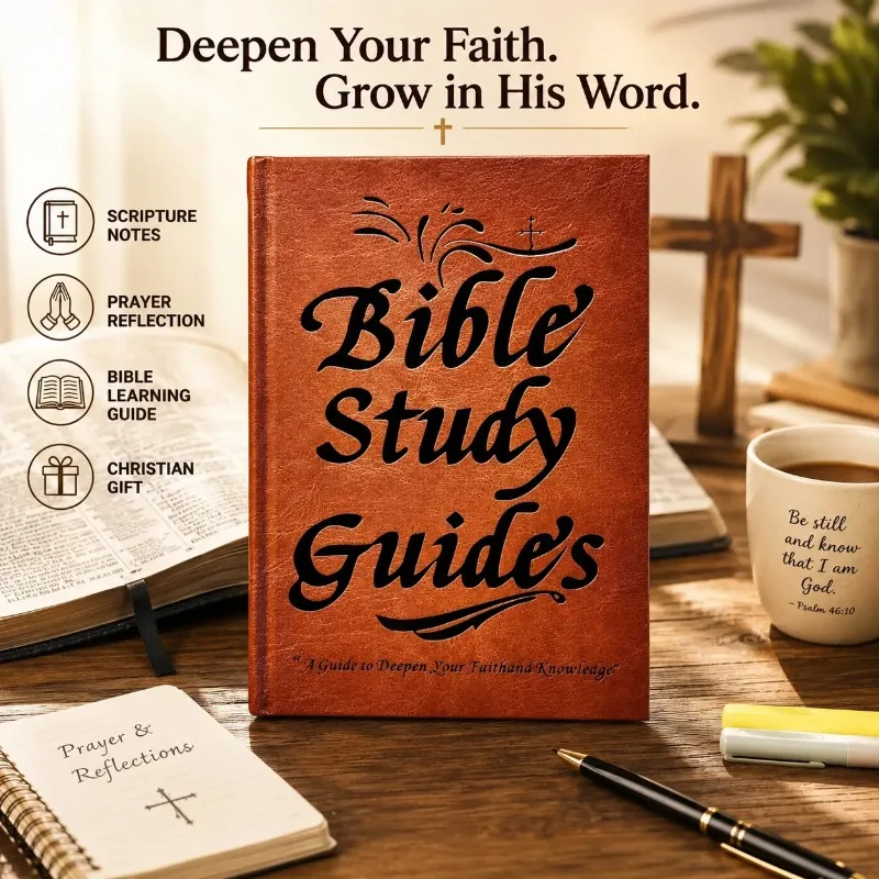 Christliches Bibelstudien-Tagebuch mit Buch-zu-Buch-Schreifüchten, Gebets- und Reflexionsseiten, Andachts- und Lernarbeitsbuch als Geschenk Image