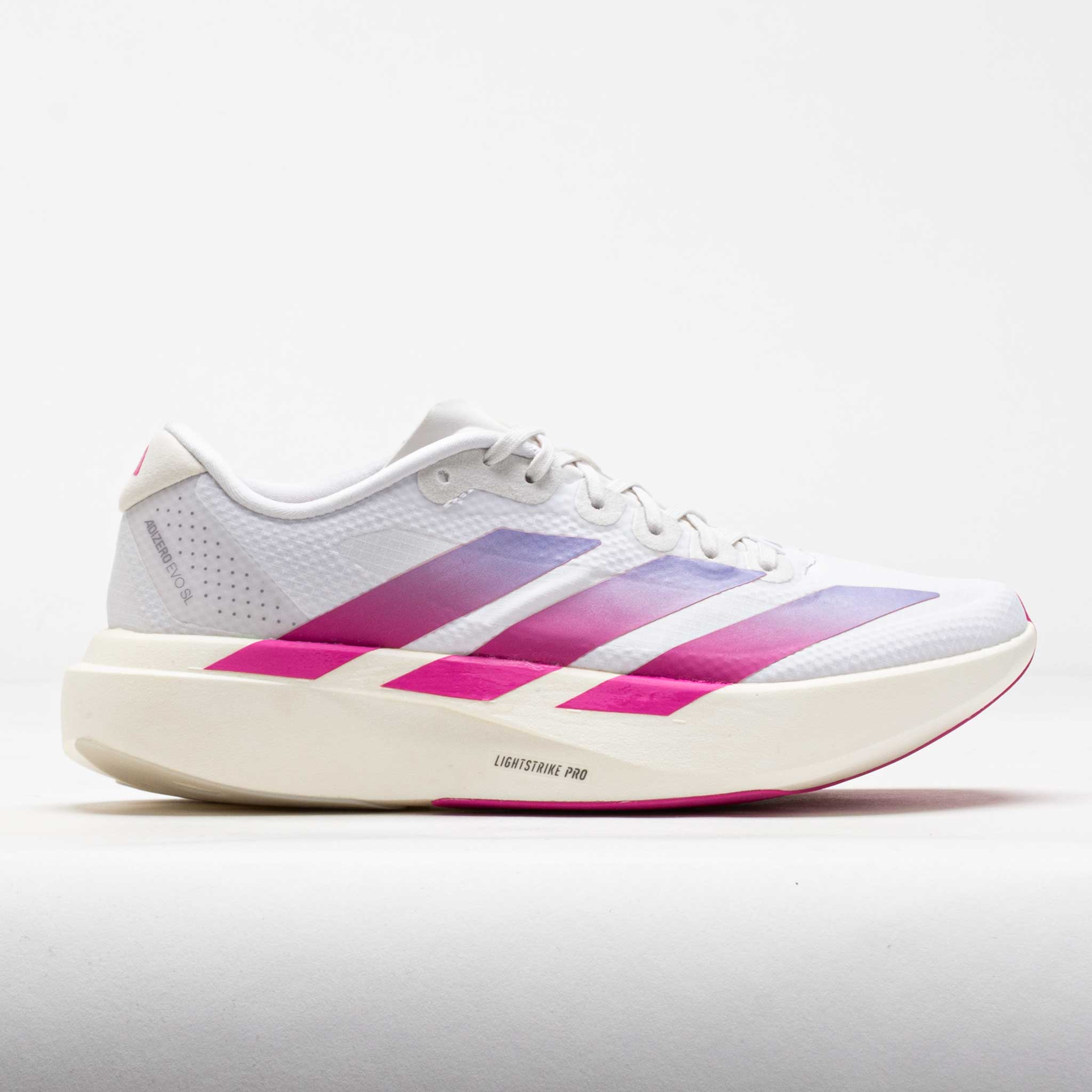 adidas Adizero EVO SL Women's Running Shoes White/Lucid Fuchsia/Violet Tone