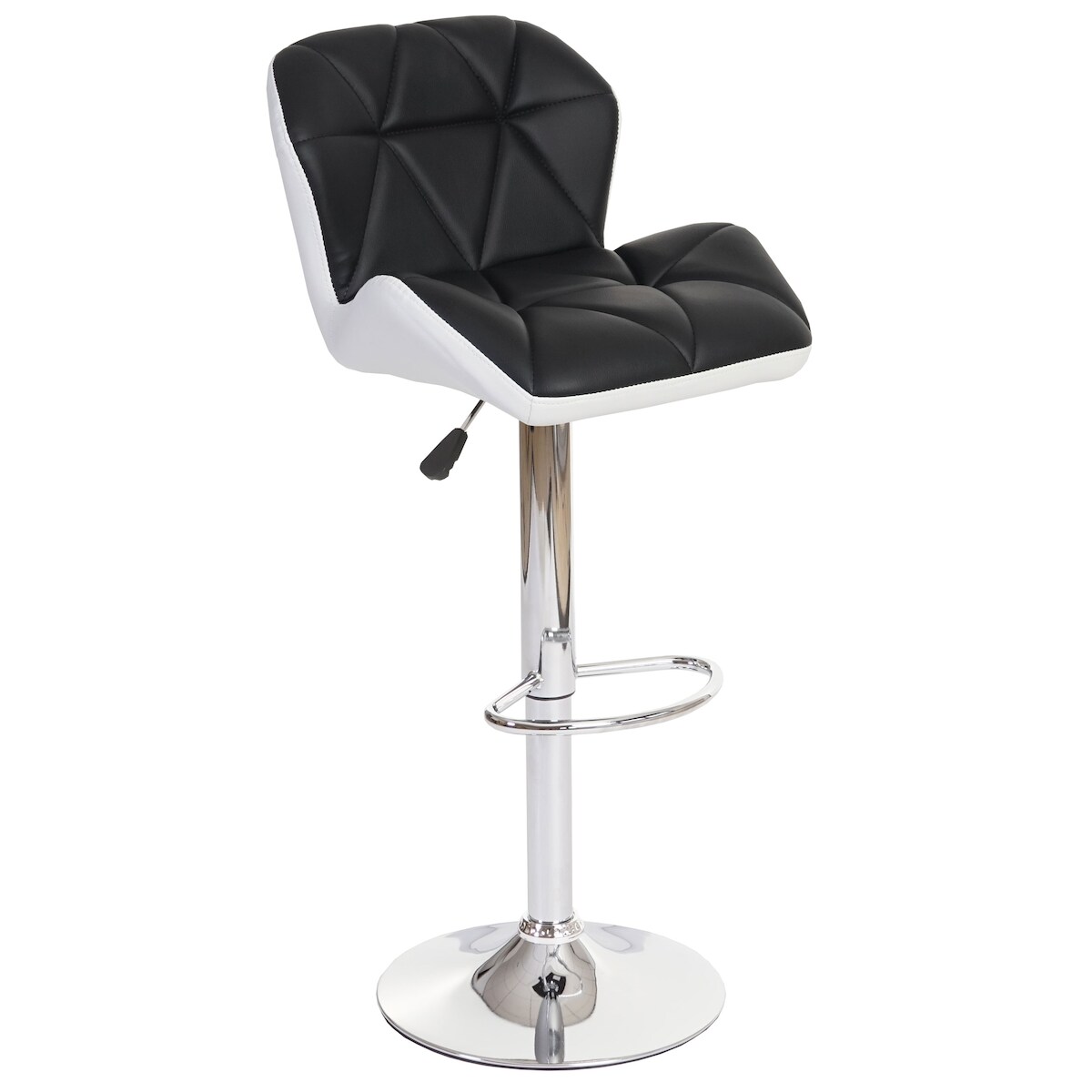 Mendler Barhocker HWC-A92, Barstuhl Tresenhocker, höhenverstellbar Kunstleder ~ schwarz Image