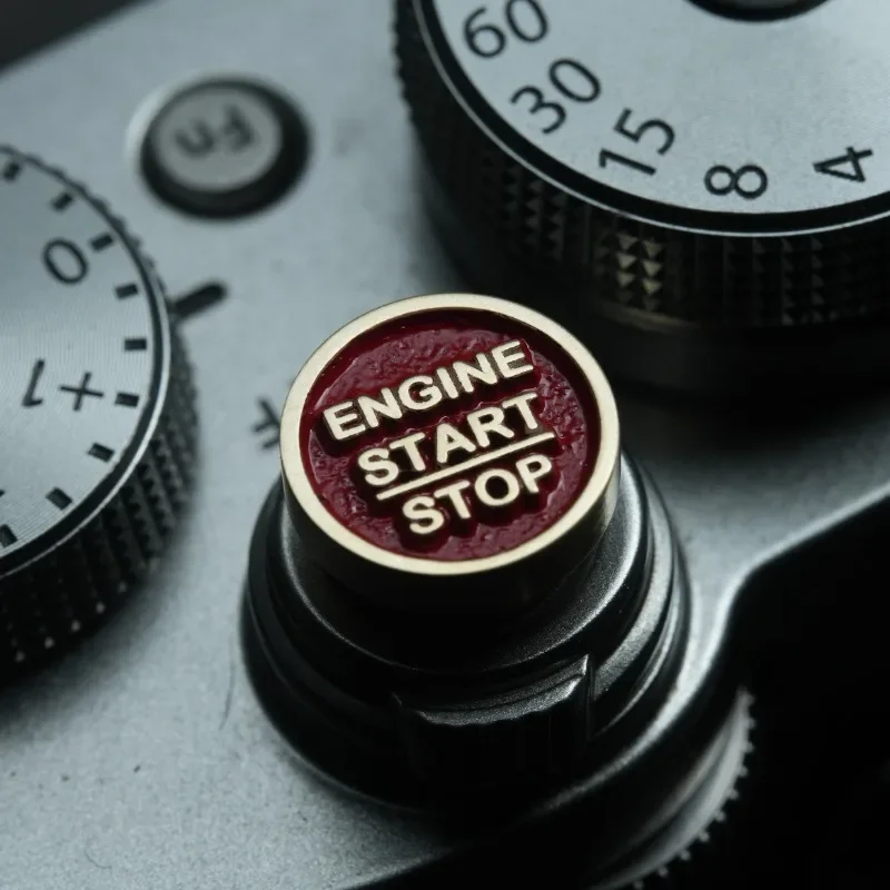 Metall-Kameraauslöser, Vintage Gravierter Motorstart-Keltischer Knoten Mandala, für Fujifilm Sony Canon Leica Kameras Image
