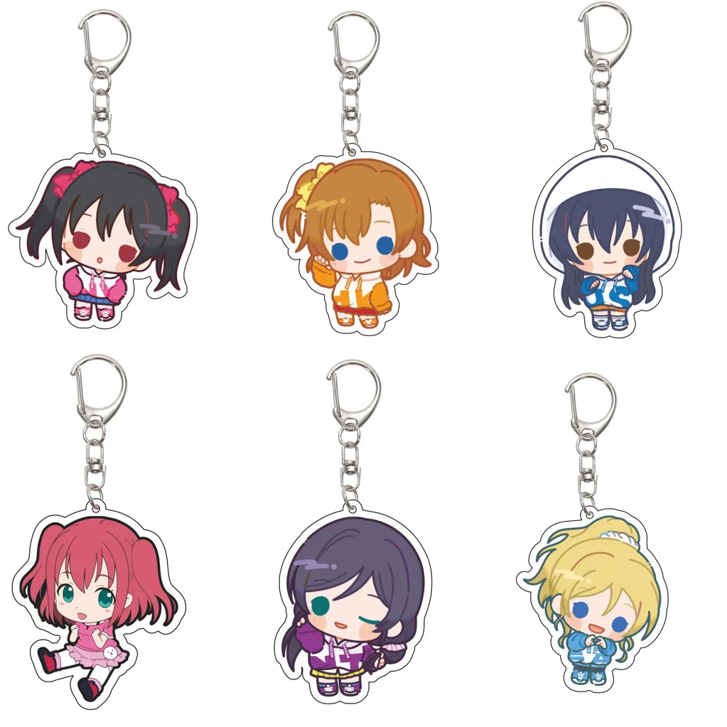 55MM Anime LoveLive! Schlüsselanhänger Honoka Kousaka Sonoda Umi EliAyase Nozomi Tojo Kotori Minami Nico Yazawa Schlüsselanhänger Weihnachtsgeschenke Image