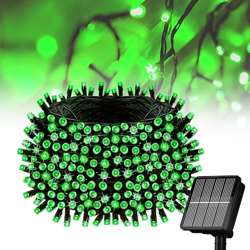 Solarbetriebene Lichterketten, wasserdichte LED-Lichterketten für den Außenbereich, geeignet für Gartenpartys, Terrasse, Haus, Hochzeit, Rasen, Weihnachten, Halloween und Baumdekoration. Image