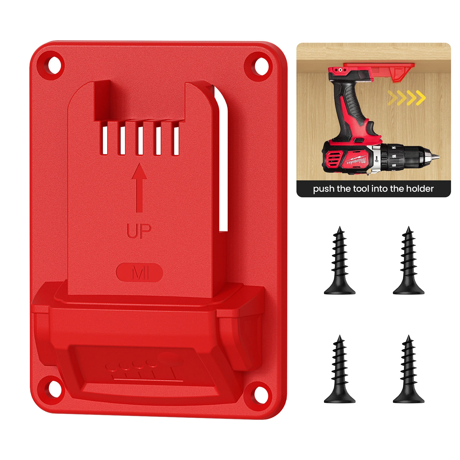 Für Dewalt/Milwaukee/Makita/Bosch/Ridgid/AEG 18V Akku-Werkzeughalter Wandmontage Werkzeughalterung Befestigungsvorrichtung Werkzeughalter Image