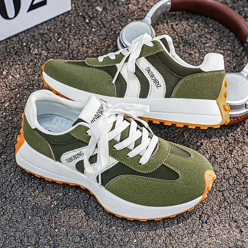 2026 Herren Frühling und Herbst Neue Modelle, Große Größen 39-45 Herrenschuhe, Dickbesohlte Leichte Freizeitschuhe, Trendige Vielseitige Stylische Sneaker, Bequeme und Modische Laufschuhe für Männer