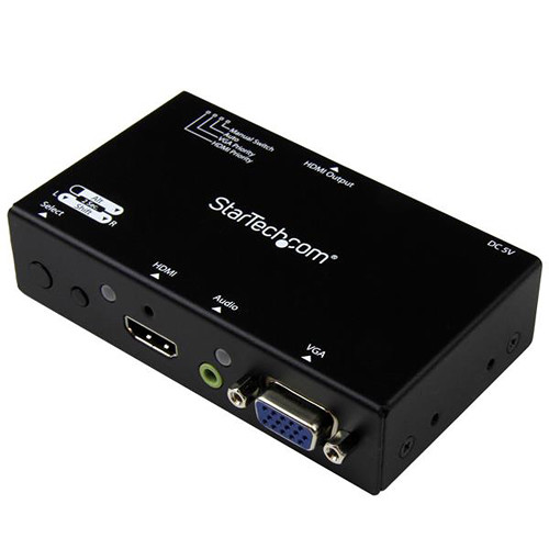 StarTech 2x1 HDMI+VGA to HDMI Converter Switch with Automatic & Priority Selection VS221VGA2HD