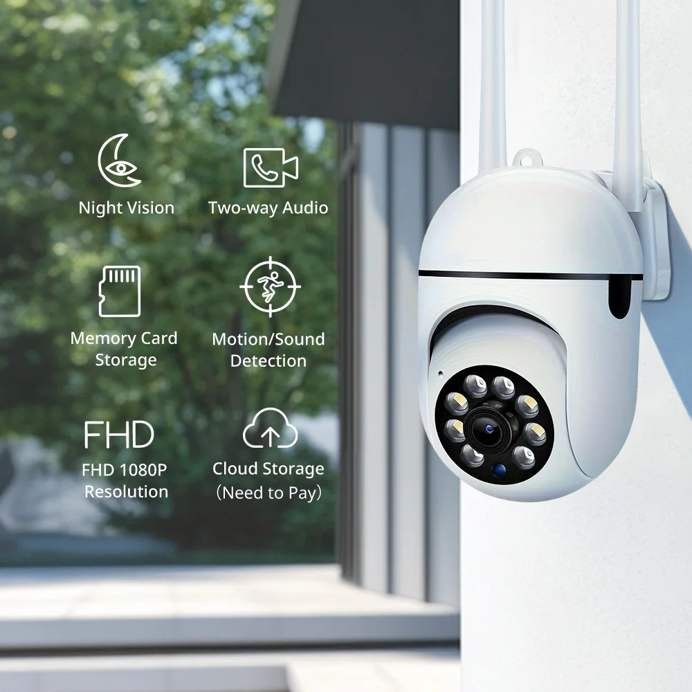 Ease Life 4MP FHD WLAN-Innenkamera, IP54 Schutzklasse, KI-Bewegungserkennung, Nachtsicht, 355° ° Weitwinkel-Rotation, Zwei-Wege-Drehung Image