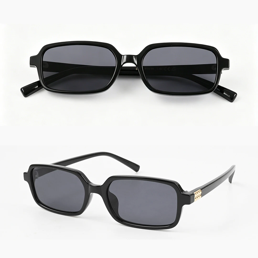 1 Stück Retro Rechteckige Sonnenbrille für Damen Vintage 2026 Modische Trendige Lustige Kleine 90er Jahre Quadratische Sonnenbrillen Image