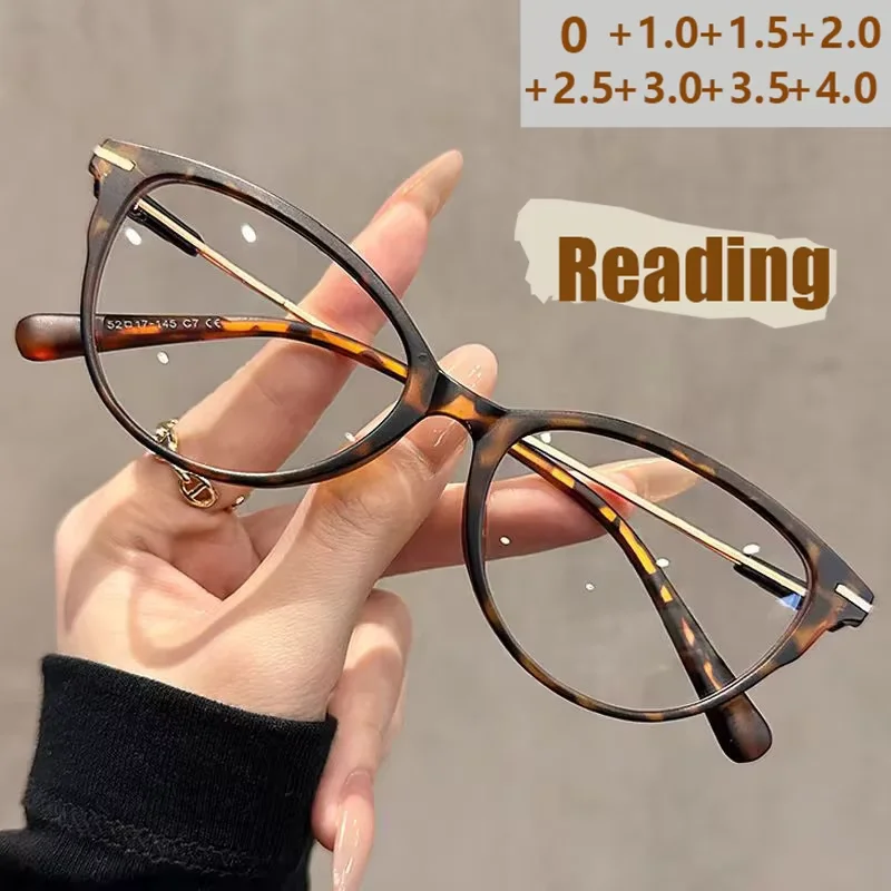 Ultraleichte HD-Cat-Eye-Lesebrille für Damen, Anti-Blaulicht, modische Schutzbrille für junge mittlere und ältere Menschen JH5007 Image