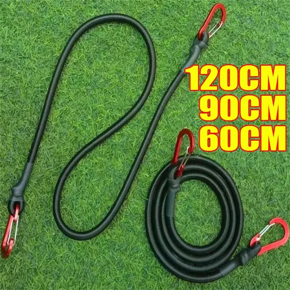 Für Camping, Gepäck, Fahrrad, Fracht, Mehrzweck-Zurrgurt, Verstellbarer Elastischer Riemen mit Haken, 8mm Spanngurt Image