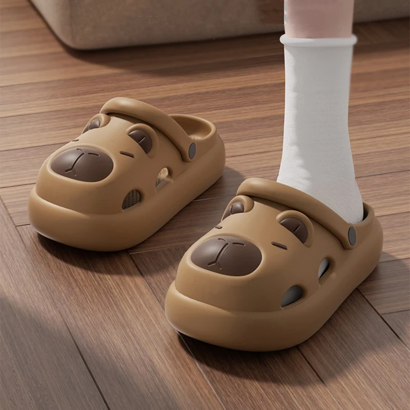 Nette Cartoon Capibala Dicken Boden Clogs Schuhe Kinder 2026 Neue Komfort Plattform Outdoor Hausschuhe Plus Größe Eltern-kind-Schuhe