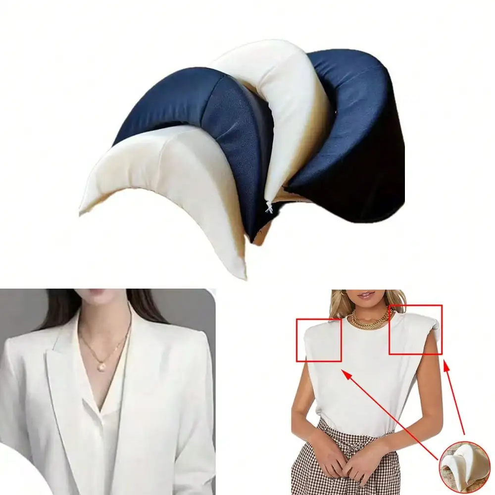 2/4 Stück verdickte 35-mm-Schulterpolster zum Nähen von DIY-Jacken, Hochzeitskleidern, T-Shirts und mehr Image