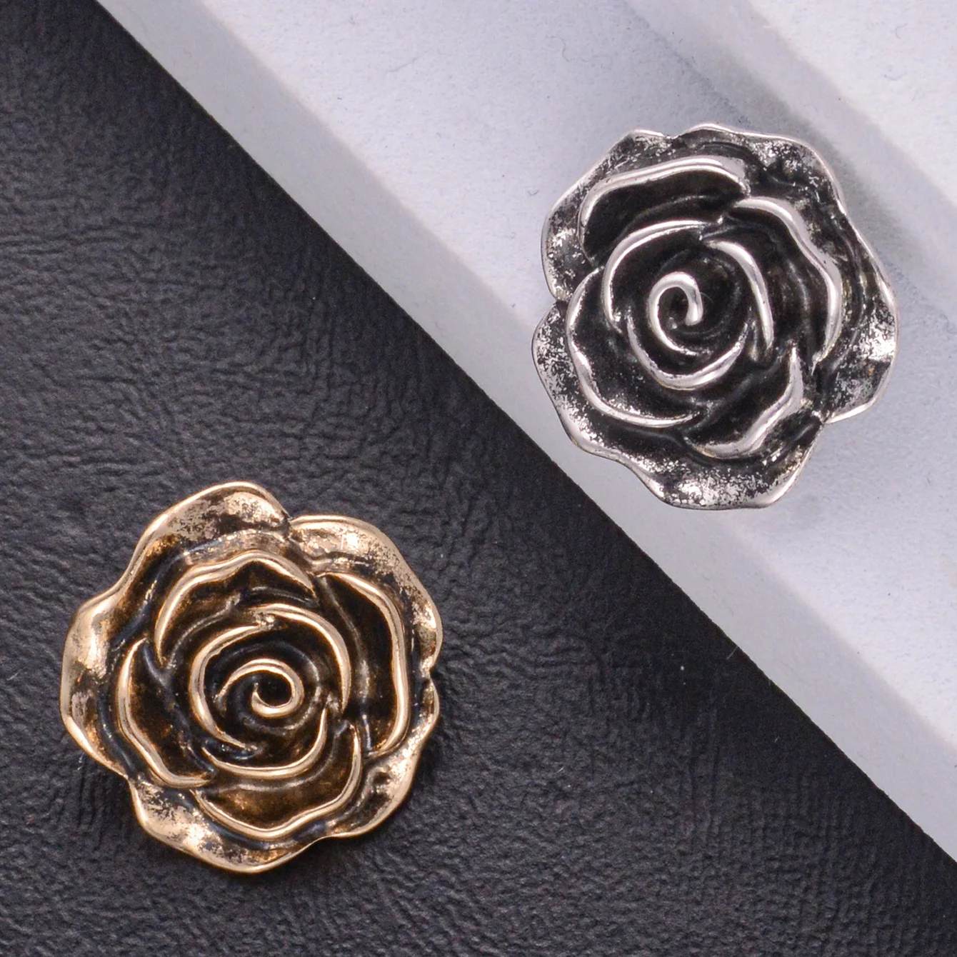 5/10/15 stücke 19mm Vintage Rose Blume Metall knöpfe für Kleidung Nähen Accessoires Mode Schuh Hut Haar Accessoires dekorativ