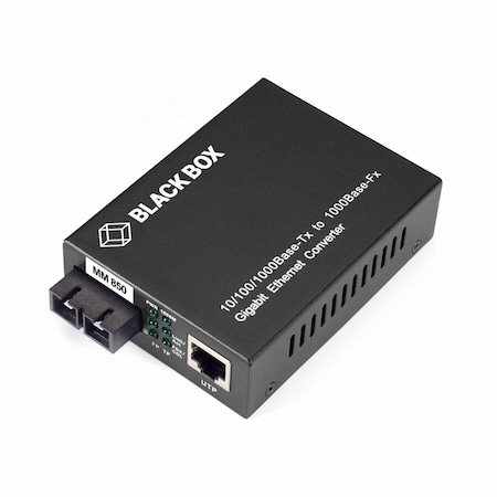 BLACK BOX LGC211A-R2 Black Box Media Converter, Ethernet to Fiber, 10/100/1000