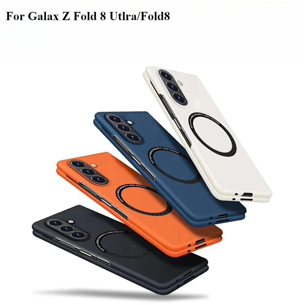 Ultradünne, hautähnliche, matte magnetische Hülle für Samsung Galaxy Z Fold 8 Ultra Fold 8 7 6 5 4 für Magsafe, stoßfeste Schutzhülle Image