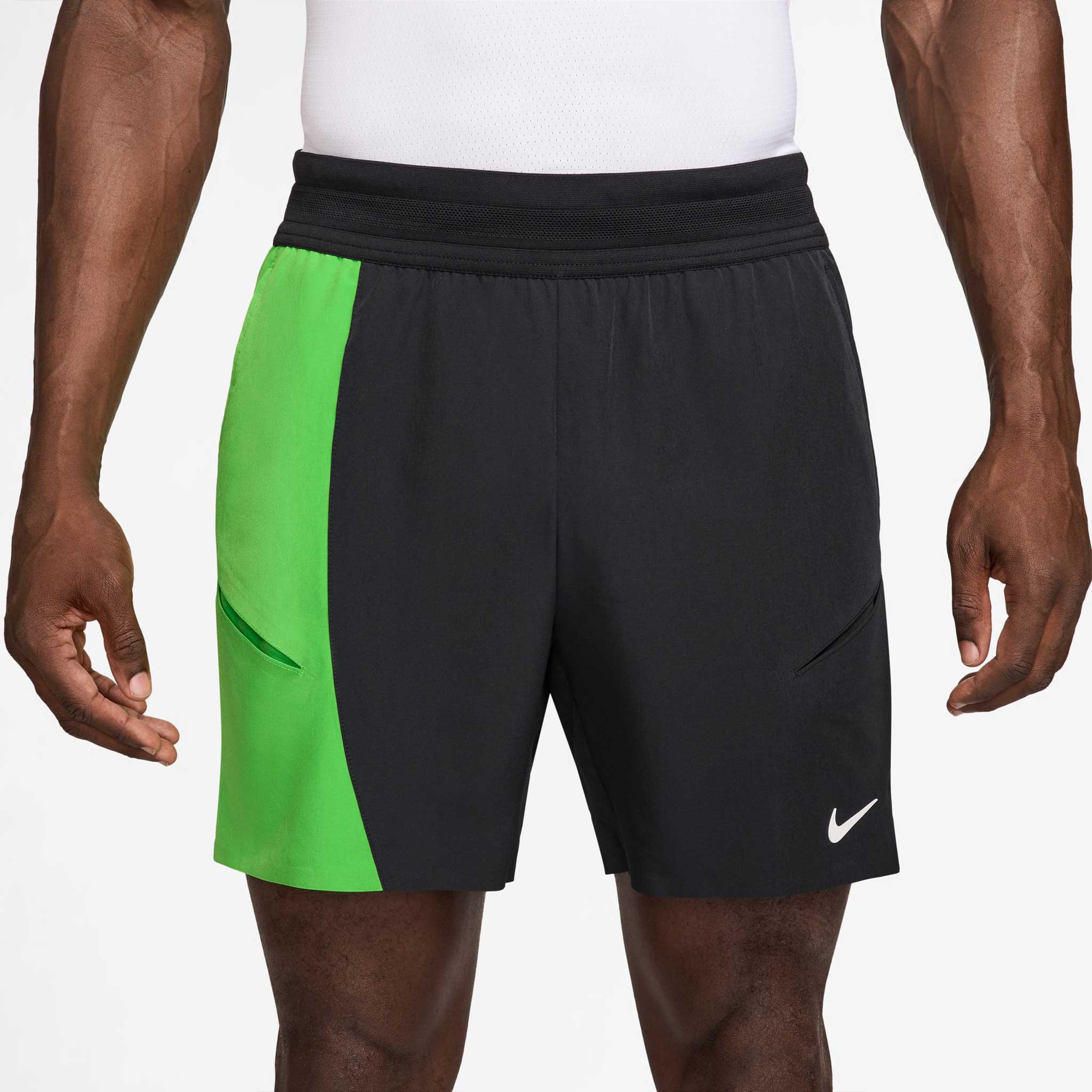 Nike Melbourne Slam Short Men's Tennis Apparel Black/Mean Green/White