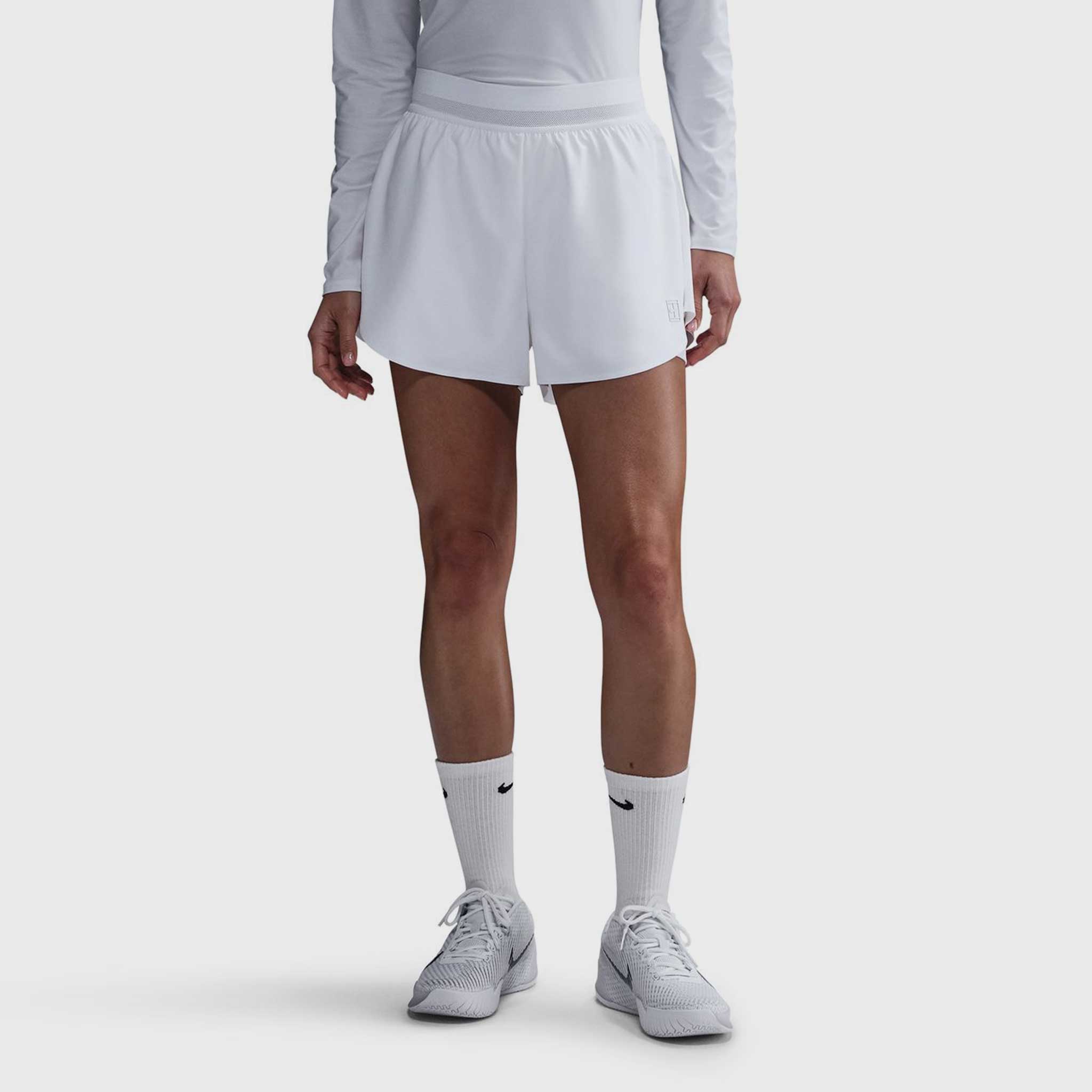 Nike Dri-Fit Ace Advantage Tennis Shorts Women's Tennis Apparel White/White