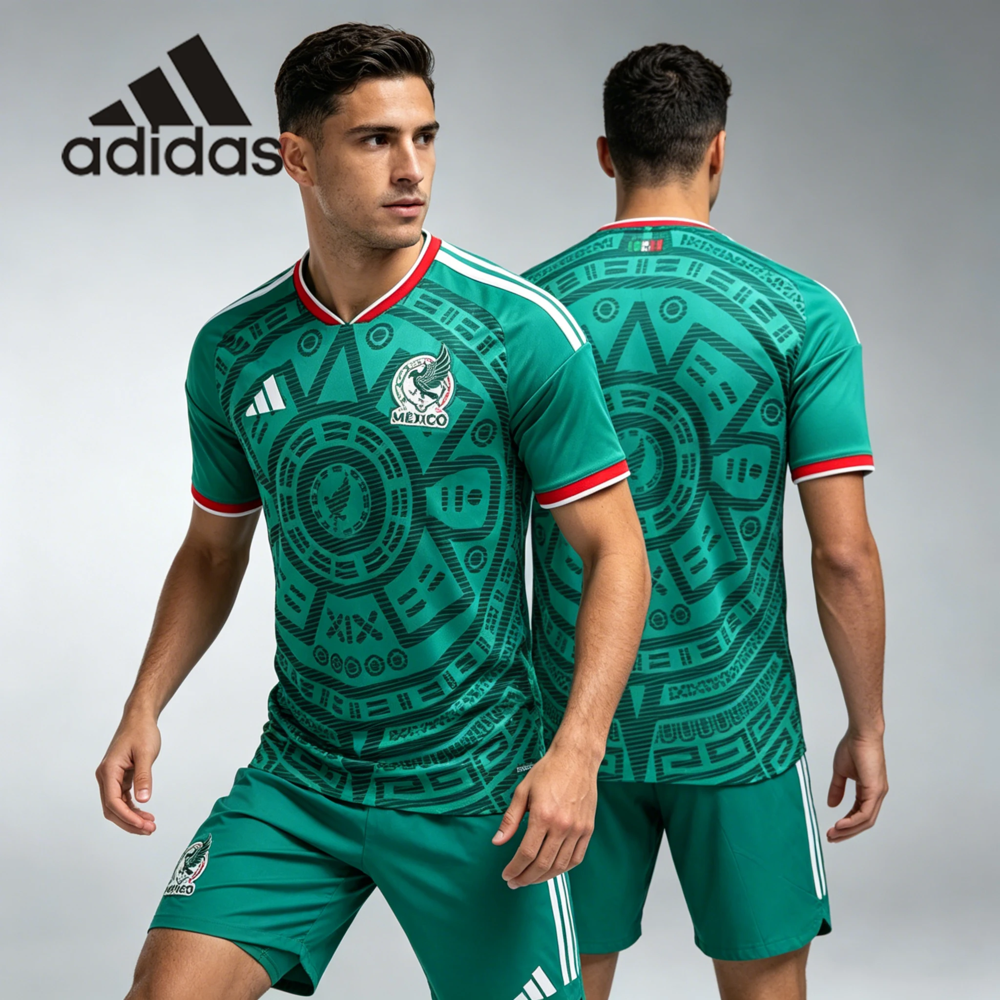 Maillot de football unisexe à manches courtes à séchage rapide, version fan domicile de l'équipe nationale du Mexique, Coupe du Monde 2026, Adidas, 26 nat jersey JL8580