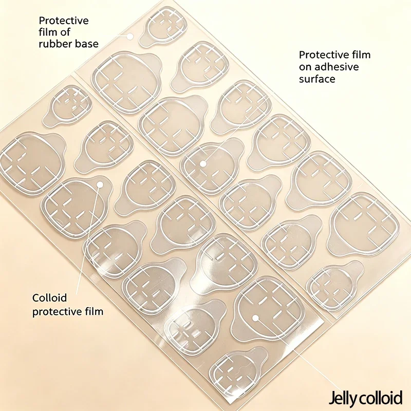 Neue 600 Stück Doppelseitige Klebstoff-Nagelaufkleber, Nagelkunst-Sticker, Selbstklebende Gel-Nagelspitzen GDJ01 Image