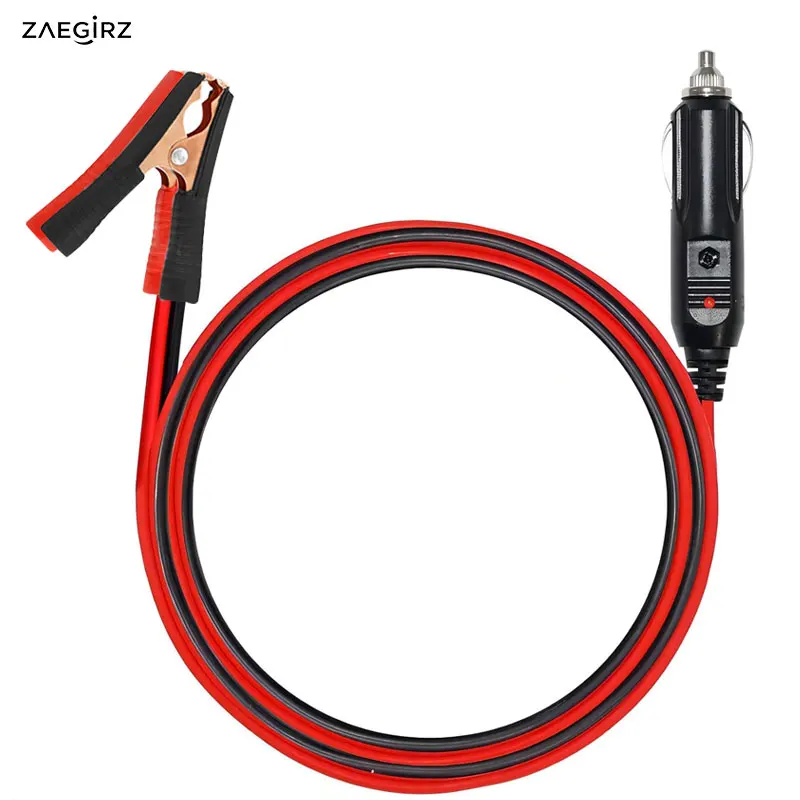 1,5m/5Ft 12V Zigarettenanzünder-Stecker auf Krokodilklemmen-Kabel für Tragbare Powerstation zu 12V Auto/Motorrad Blei-Säure-Batterie