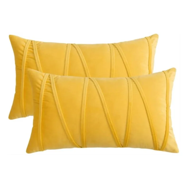 1/2 Stück Samt-Kissenbezüge, 30 x 50 cm, 45 x 45 cm, 50 x 50 cm, Sofa-Akzent-Couch-Kissenbezug für Bett, Wohnzimmer, quadratischer Kissenbezug