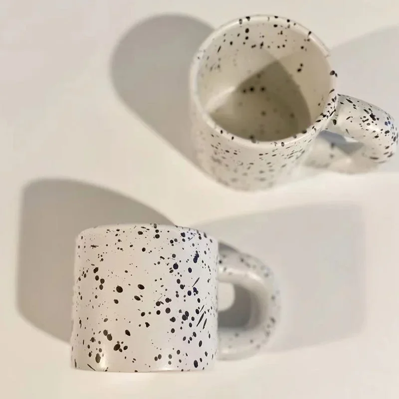 330ml Keramik becher kreative nordische handgemachte Tasse Ring griff Keramik becher für Kaffee Porzellan becher Bier becher Trink geschirr Image