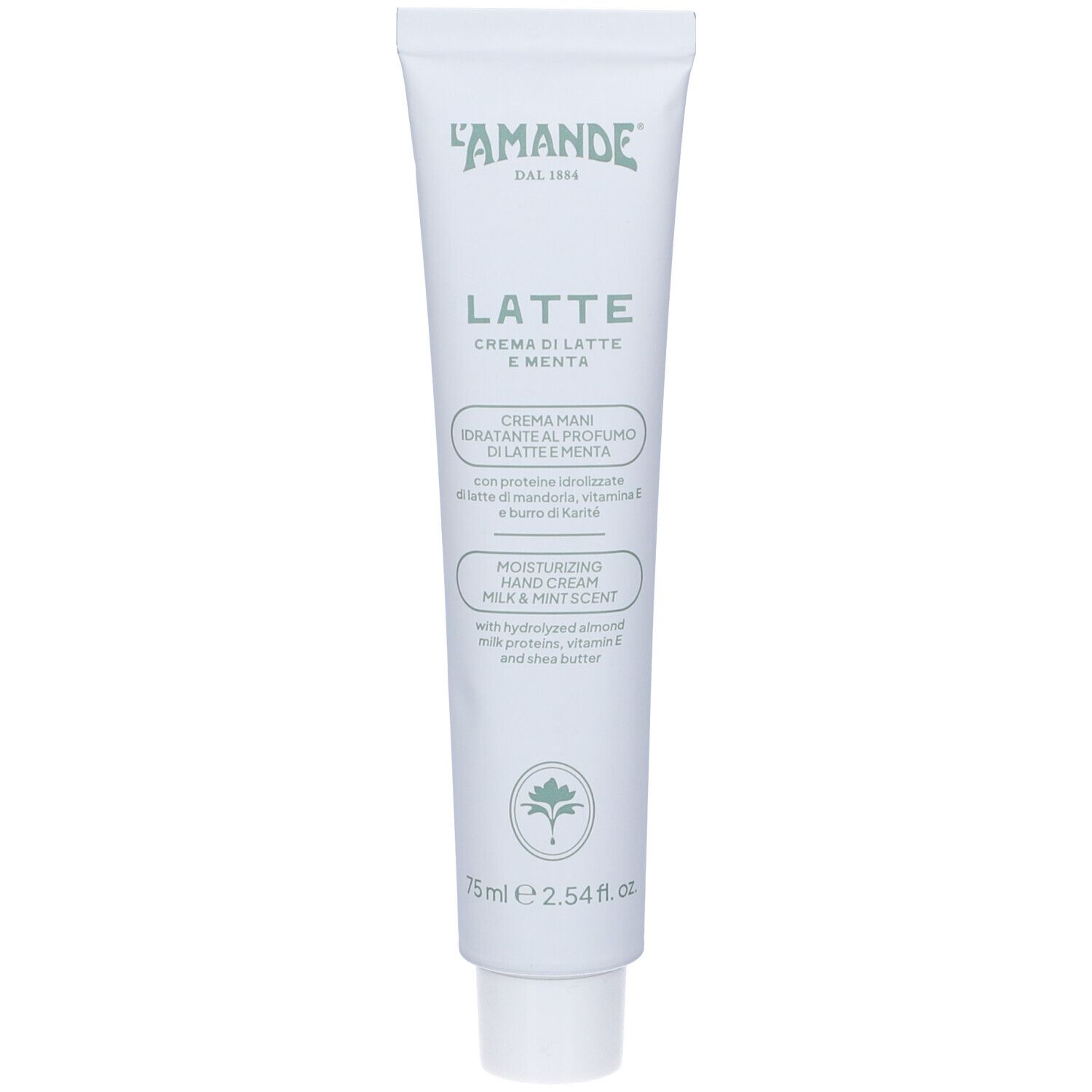 L'Amande Latte Crema Mani Idratante E Menta 75 ml per la pelle