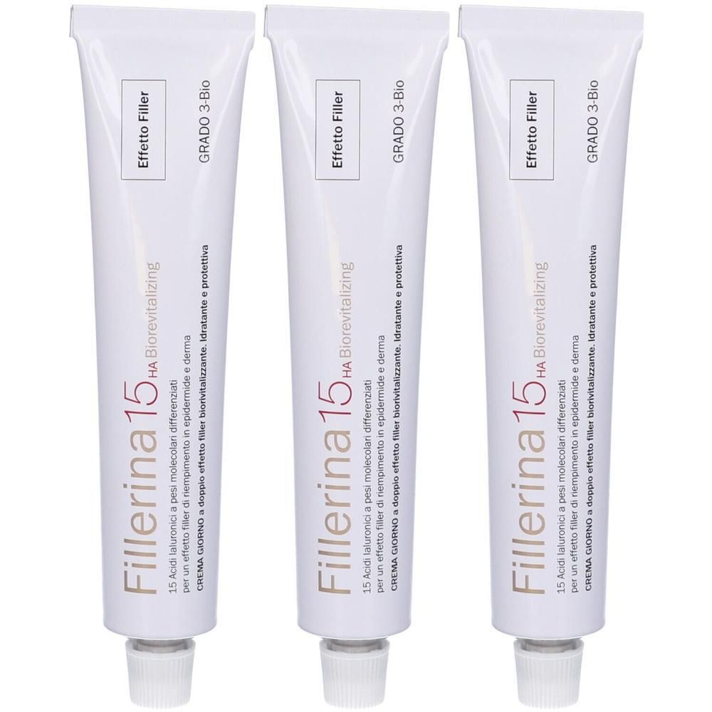 Fillerina 15 Ha Biorevitalizing Day Cream Grado 3 Bio Tubo 3x50 ml