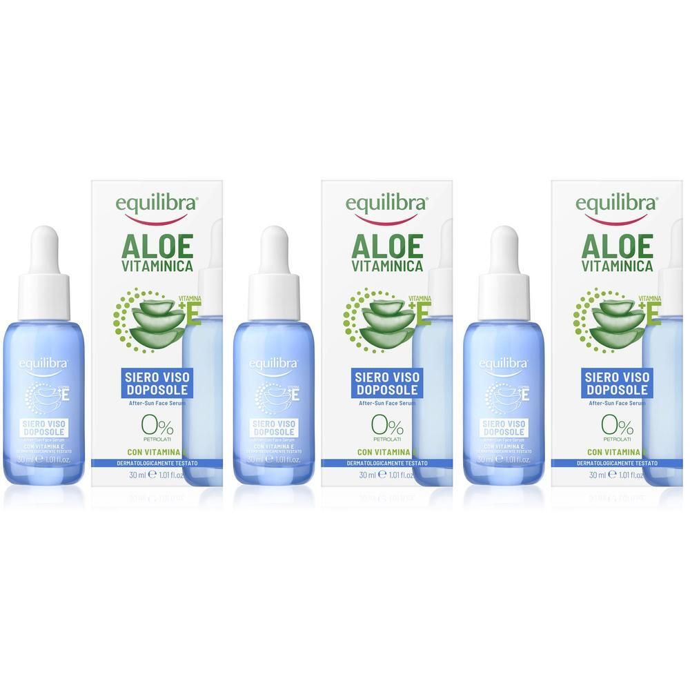 Equilibra Aloe Vitaminica Siero Viso Doposole 3x30 ml