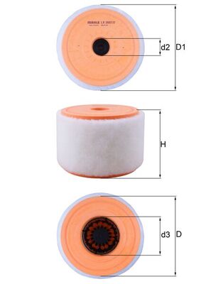 KNECHT Luftfilter lx26072 Filtereinsatz 122mm für CUPRA Image