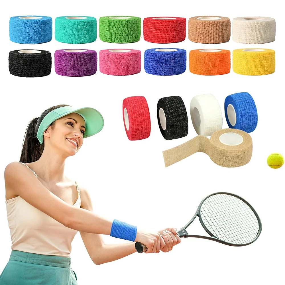 2,5cmX4,5m Sportbandage Elastische Selbstklebende Kohäsive Bandagen zum Schutz von Handgelenk, Handfläche, Finger, Arm, Knie, Knöchel und Tierbeinen Image