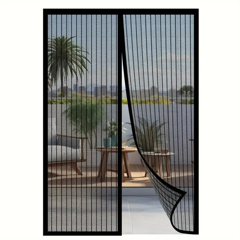 Magnetischer Fenstervorhang Anti-Mücken Fliegengitter Selbstklebend Ohne Bohren Belüfteter Insektenschutzvorhang für Fenster