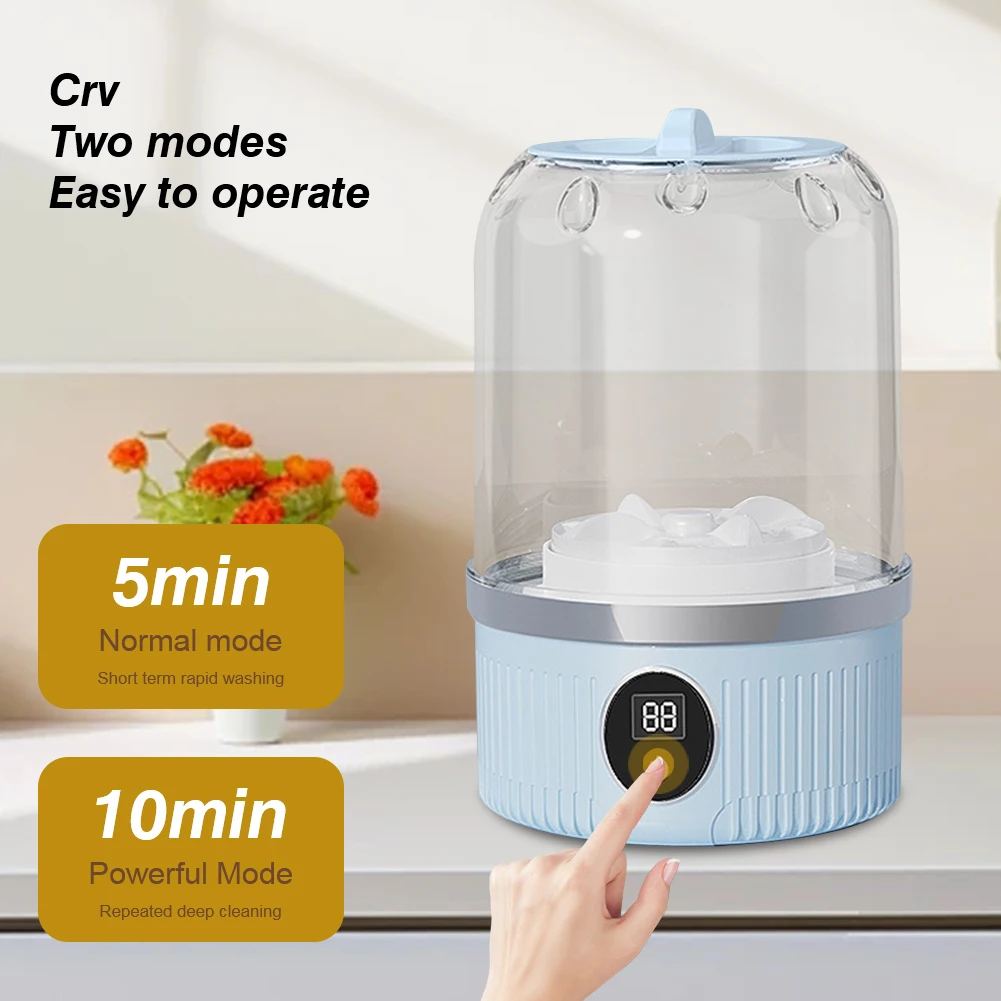 Nouvelle machine à laver sans fil portable pour sous-vêtements, mini lave-chaussettes 1L, seau déshydratant, machine à laver automatique en forme de tasse