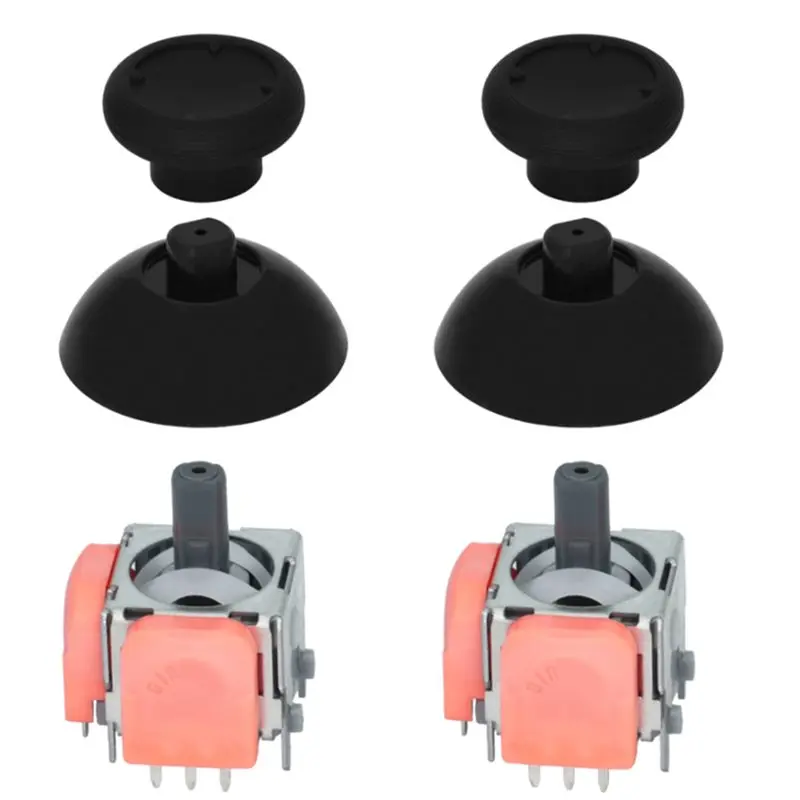 AED7 - Pour PS5 : 2 joysticks + 2 capuchons de joystick pour manette PS5 2e génération, joystick TMR Hall angulaire, joystick électromagnétique TMR