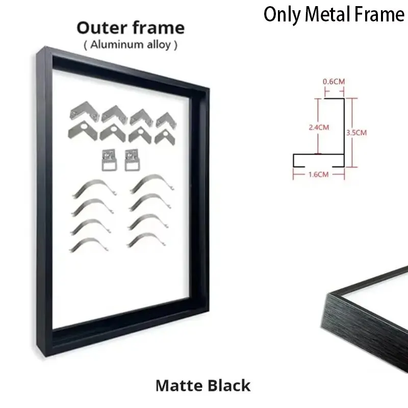 18 Farben 20-200cm Großer Leinwand-Bilderrahmen aus Metall-Aluminium für Ölgemälde Kunstwerke Wandkunst Foto Poster Heim-Deko Image