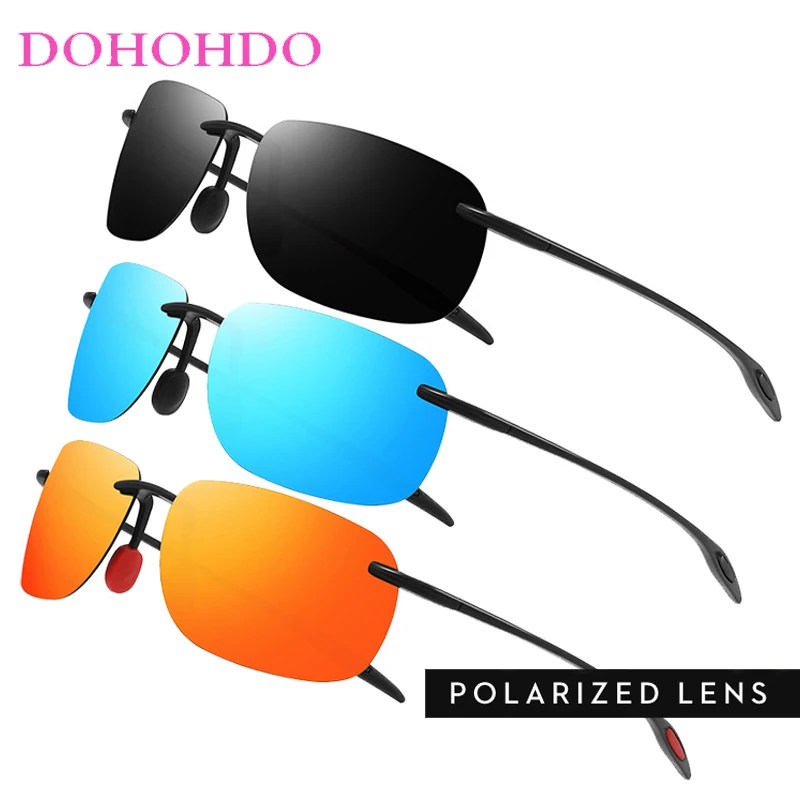 Luxus Design TR90 Randlose Schutzbrillen Männer Frauen Outdoor Sport Radfahren Polarisierte Anti-Glare Sonnenbrille UV400 Lentes Hombre Image
