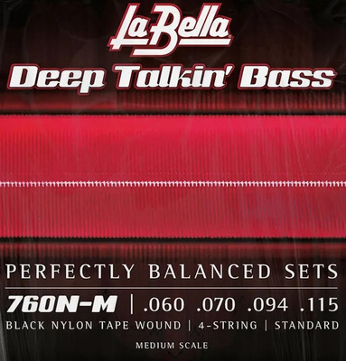 La Bella 760N-M Black Nylon Tape