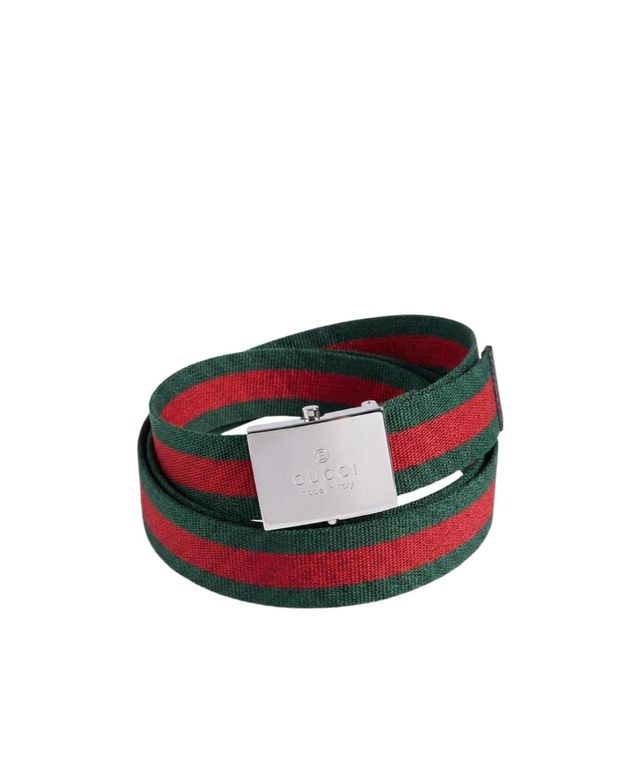 Web Belt With Rectangular Buckle - White - Gucci Belts