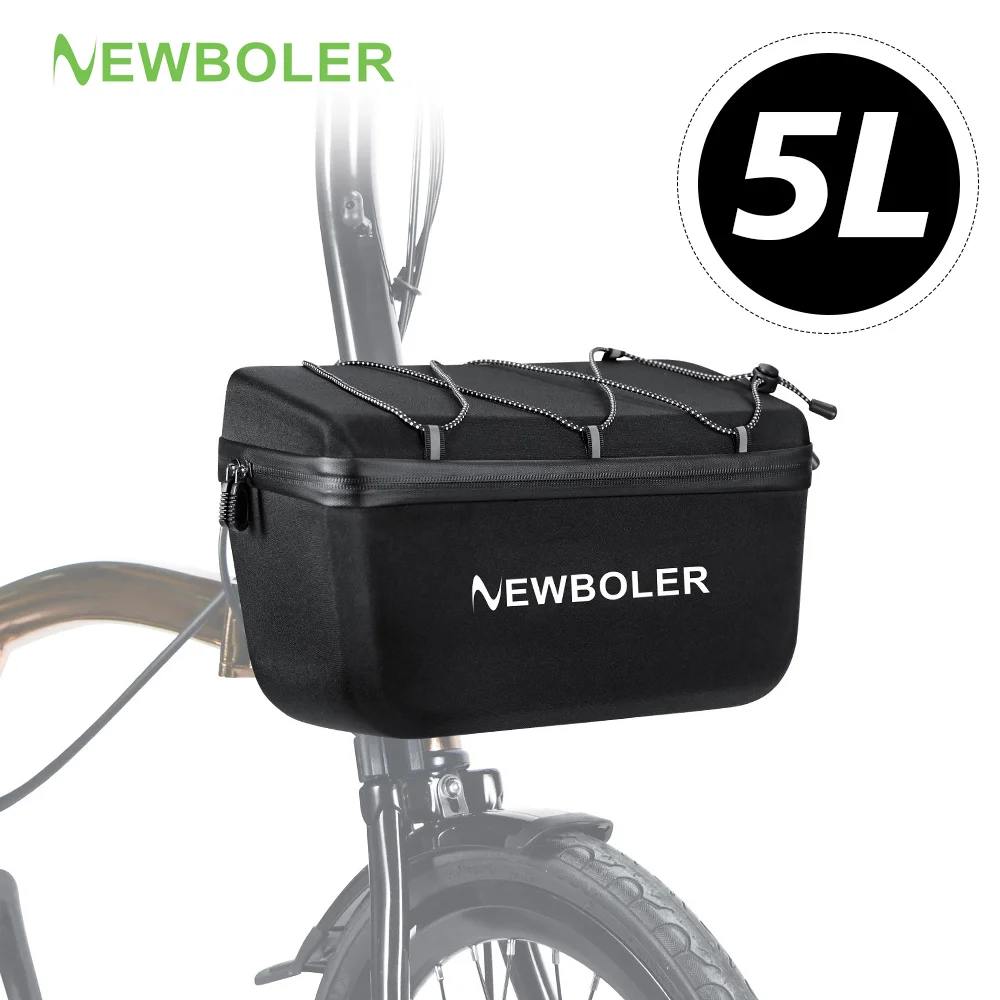 NEWBOLER 5L faltbare Fahrrad-Lenkertasche, multifunktionale Brompton-Tasche, Fahrrad-Fronttasche, Fahrradkorb-Tasche für Brompton-Faltrad Image