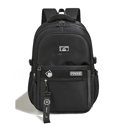 Zaino scolastico unisex, multicolore, grande capacità, multi-scomparto, poliestere resistente all'acqua, tracolla, borsa per laptop per scuola media, scuola superiore, università, viaggi, pendolarismo